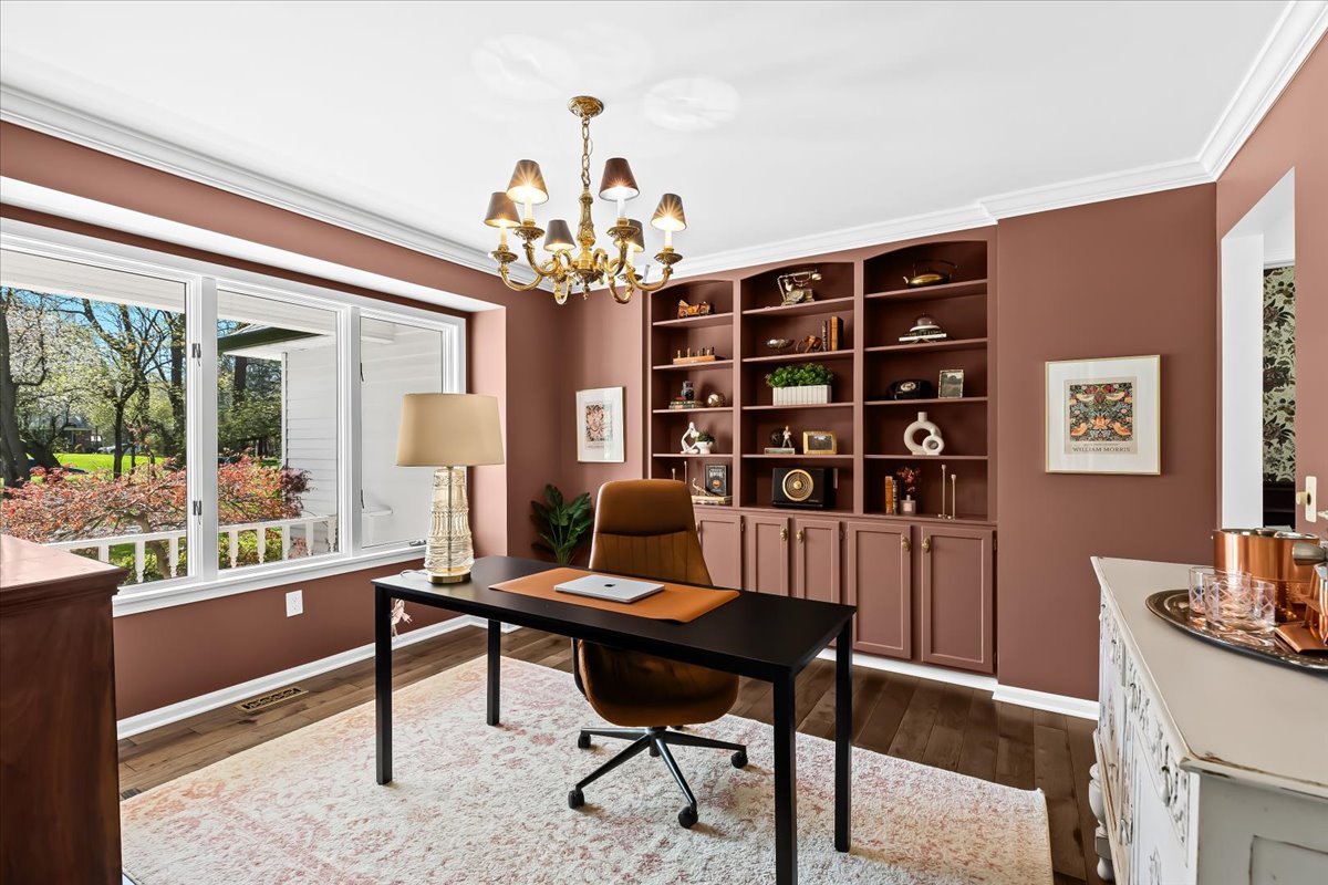 Staged home office prepared for market